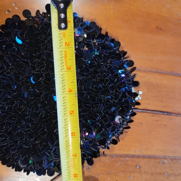 Black Sequin Evening Bag - Picture 2 of 6